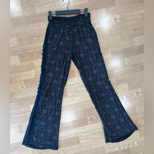 La Hearts Black Lace Wide Leg Flare Pants
